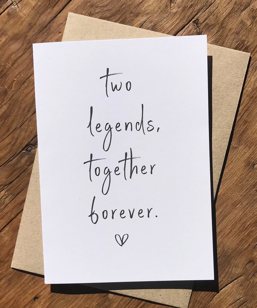Two Legends, Together Forever Card