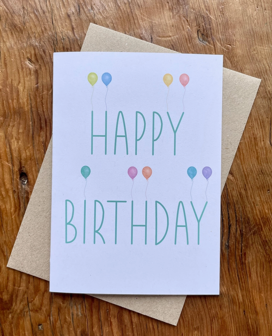 Birthday Balloons Card