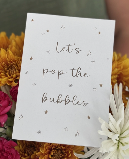 Pop the bubbles Card