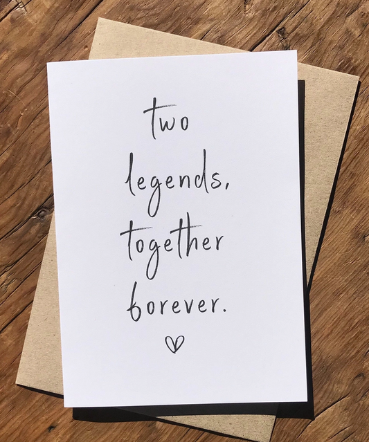 Two Legends, Together Forever Card