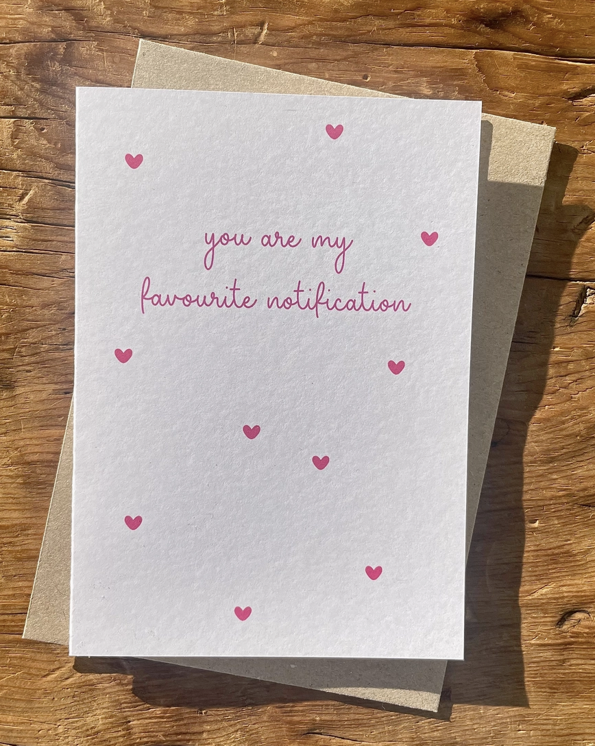 Favourite Notification Card