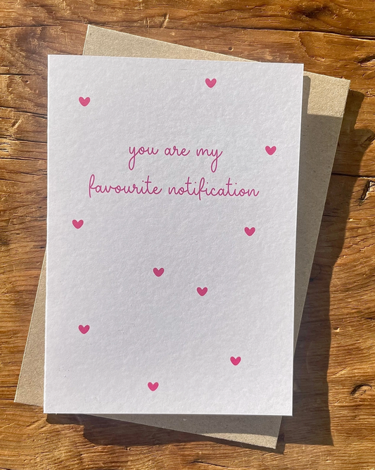 Favourite Notification Card