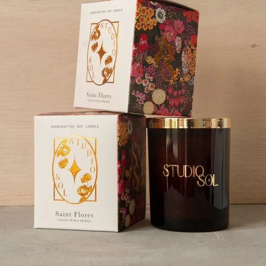 Studio Sol - Saint Flores Candle | Italian Pear + Freesia