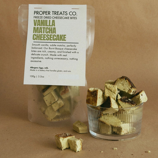 Vanilla Matcha Cheesecake Bites