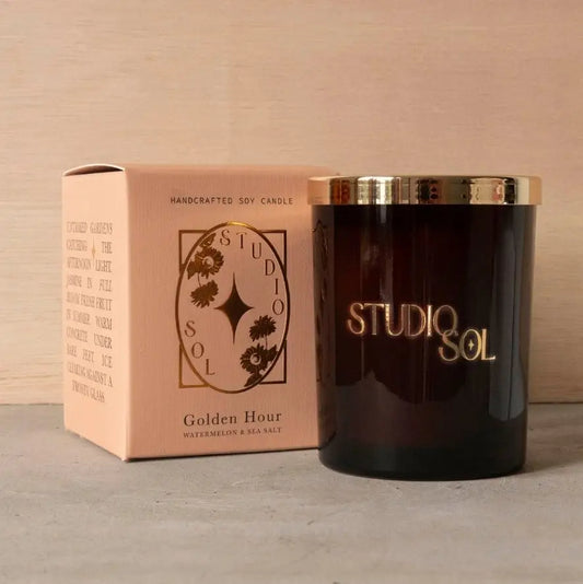 Studio Sol Golden Hour Candle | Watermelon + Sea Salt